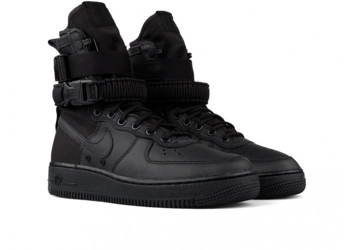Кроссовки Nike SF AF1 Special Forces Field Air Force One 1 TRIPLE BLACK (41-45)