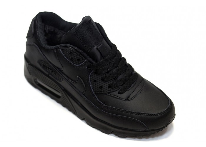 Зимние кроссовки Nike Air Max 90 Черные (36-45)