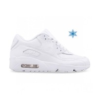 Кроссовки Nike Air Max 90 White Leather с мехом (36-45) 