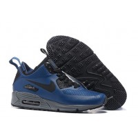 Кроссовк Nike Air Max 90 Mid (синий) (066)
