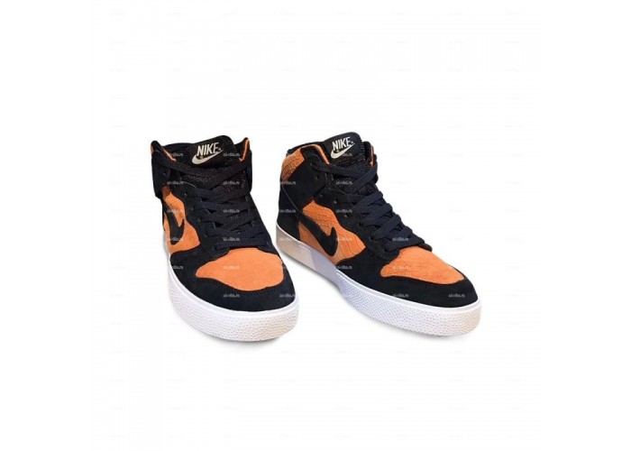 Женские кроссовки Nike Dunk (оранжево-черный)