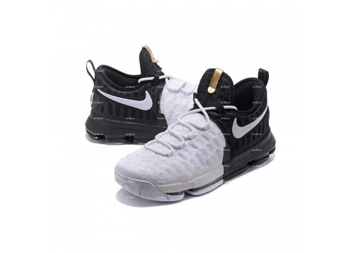 Мужские кроссовки Nike Zoom KD 9  (бело-черный)