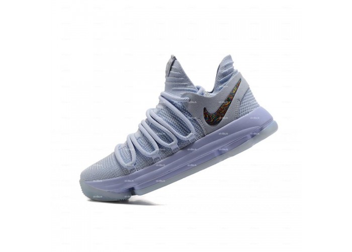 Мужские кроссовки Nike Zoom KD 10 (бело-голубой)