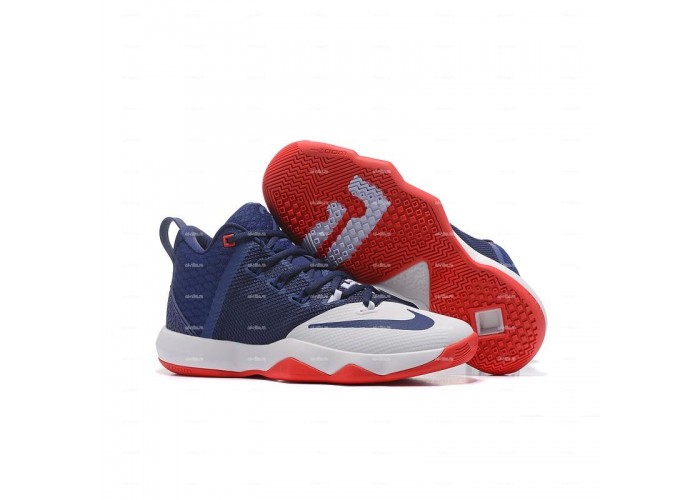 Мужские кроссовки Nike Lebron Ambassador 9  (сине-белый)